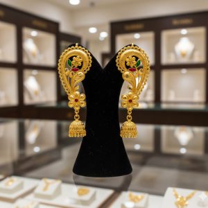 গোল্ড প্লেইটের কানঝুমকা Code:R-53