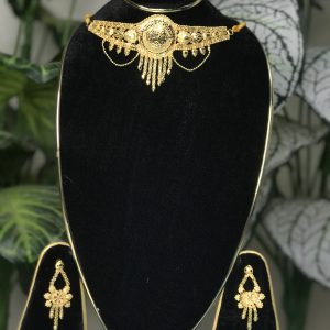 গোল্ড প্লেইটের চোকার সেট Code:S-61