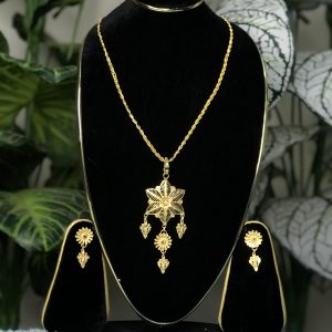 গোল্ড প্লেইটের চোকার সেট Code:S-59